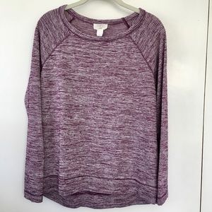 Loft, size s, purple/white knit top